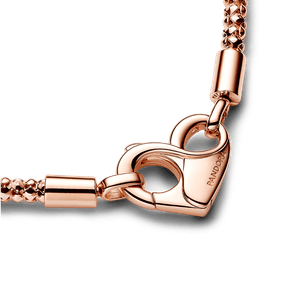 Brazalete Cadena con Tachuelas Pandora Moments Recubrimiento en Oro Rosa de 14k