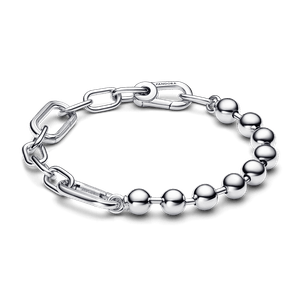 Brazalete de Eslabones Link y Cuentas Metálicas Pandora ME