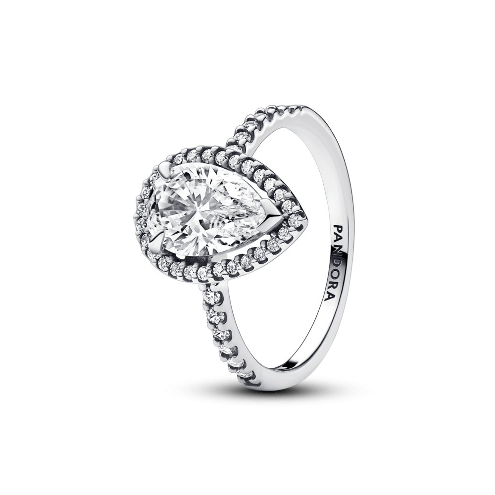 Pulsera Pandora Nuevos Anillos Pandora Anillo Halo Pera Brillante