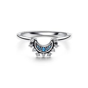 Anillo Luna Celestial Azul