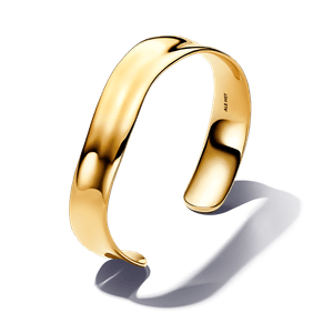 Brazalete Rígida Ancha Abierta Forma Orgánica