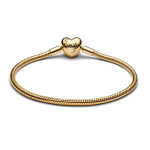 Brazalete Pandora Moments Cadena de Serpiente con Cierre de Corazón Familiar