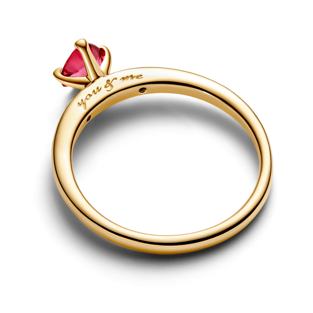 Corazón Rojo Pandora You And Me Anillo Anillo Explosión De Amor