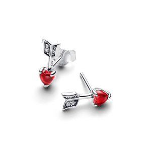 Aretes Flecha y Corazón Cristal de Murano