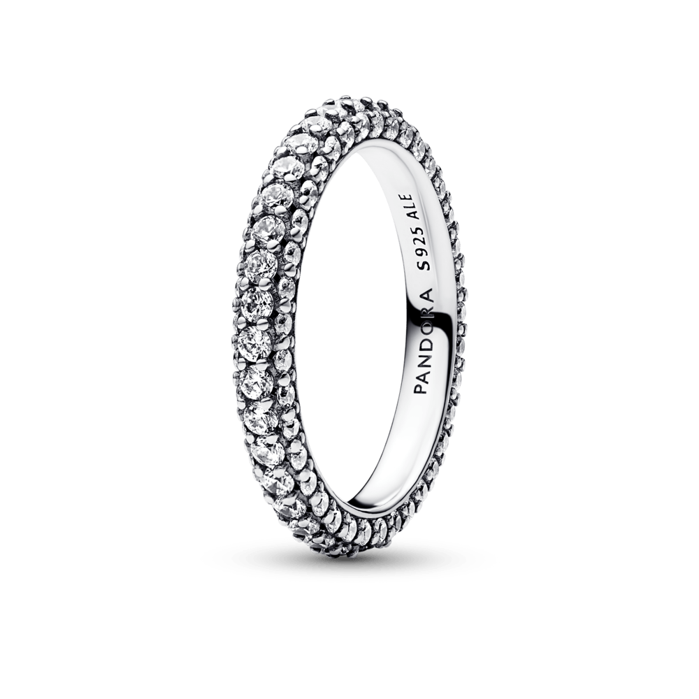 Anillo Fila en Pavé Plata|Pandora Joyas Pandora Pandora Perú