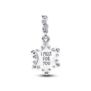 Charm Colgante doble Copo de Nieve Opalescente
